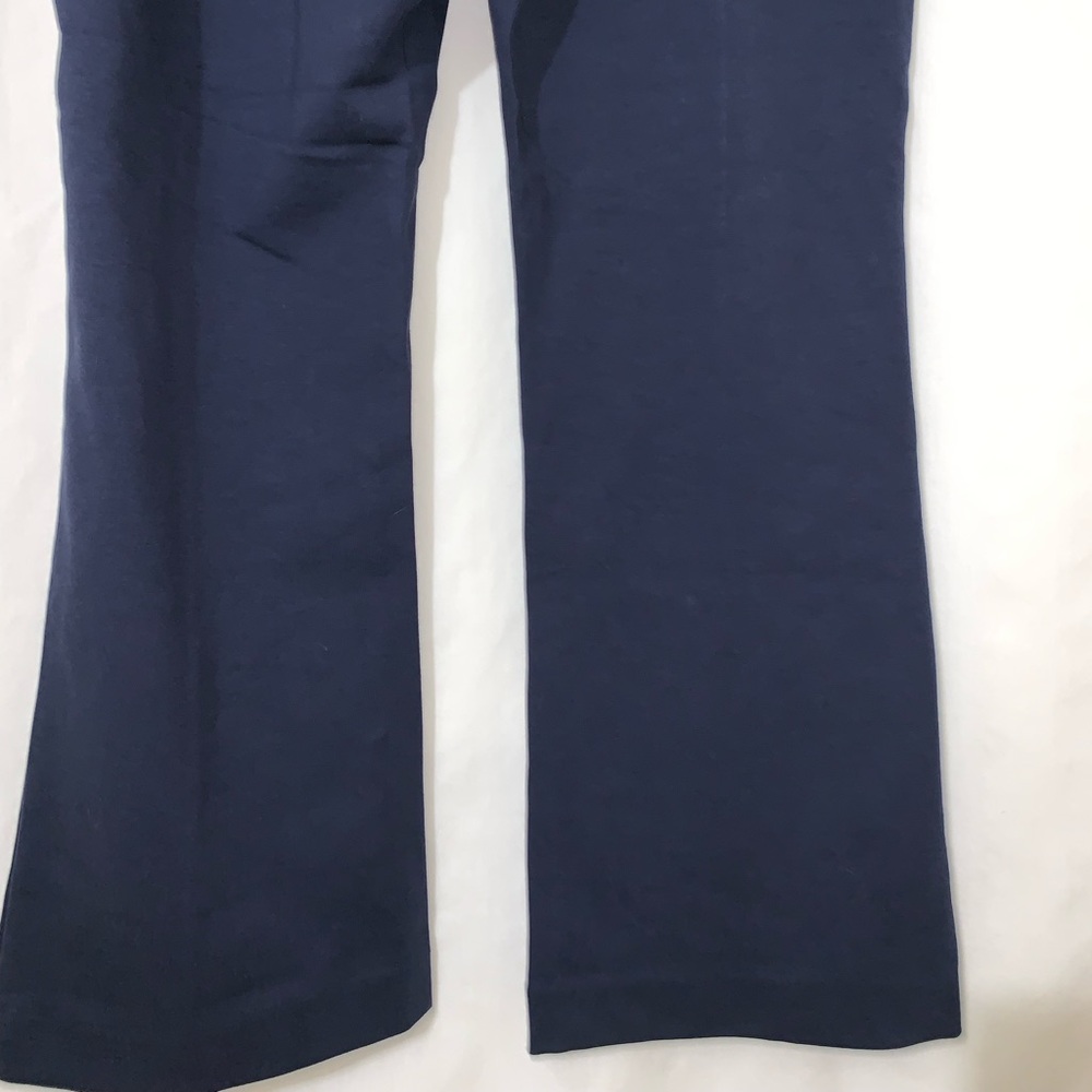 NWT Everlane The Dream Kick Flare Pin-tuck Side Zip Pull On Trouser Navy L - Picture 12 of 16